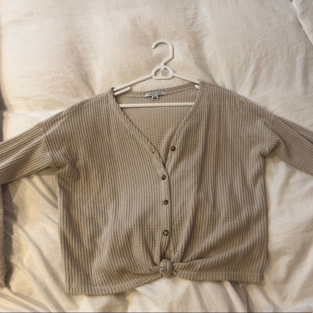 Long sleeve button up American eagle top